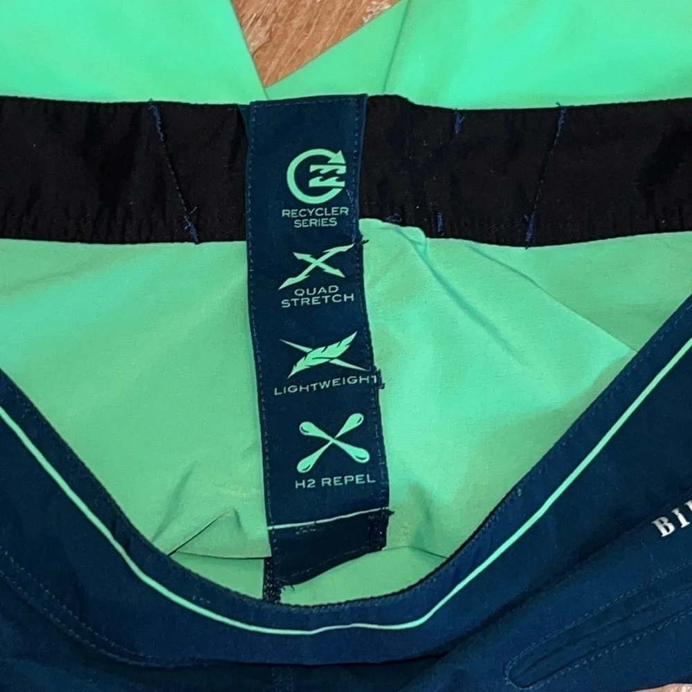 BILLABONG Platinum Recycler Performance Board Shorts Marine Blue Green Size 40